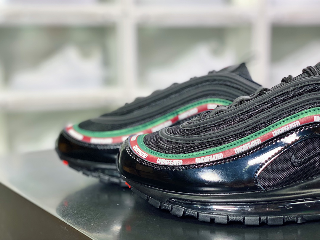 240 Undefeated x Air Max 97”UNDFTD”复古气垫百搭休闲运动慢跑鞋“黑雪碧渐变绿”AJ1986-111