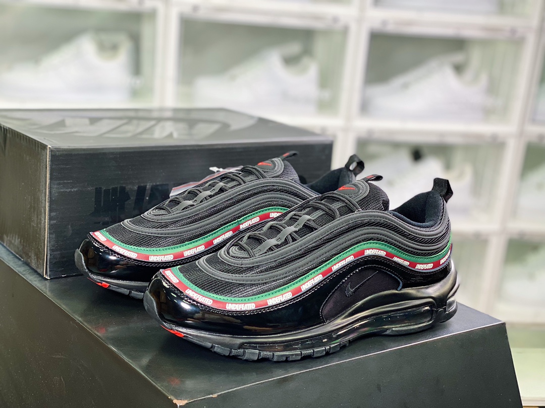 240 Undefeated x Air Max 97”UNDFTD”复古气垫百搭休闲运动慢跑鞋“黑雪碧渐变绿”AJ1986-111