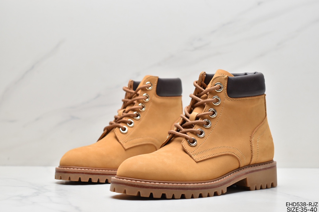 420 CELINE Kurt High Lace-up Boot”Wheat”科特系列女神大黄靴“磨砂麦黄黑” 344973584C.18LA