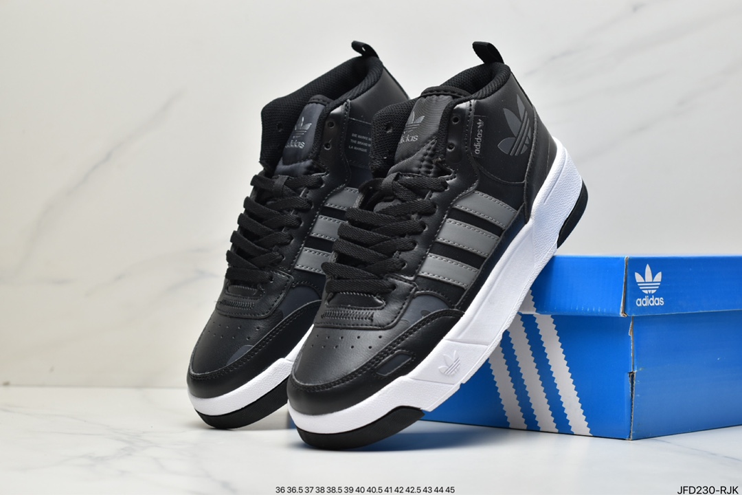 170 Adidas Originals Post UP 中邦 ”黑白灰”这款adidas经典款GX2489