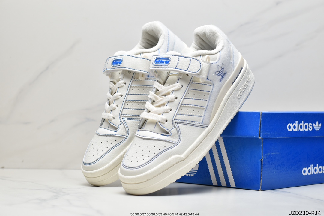 140 阿迪达斯 84 红线 魔术贴 Adidas originals Forum 84 low 低帮百搭潮流休闲运动板鞋FZ3774