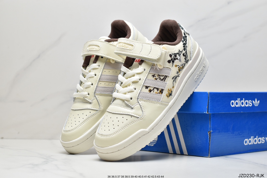 140 阿迪达斯 84 红线 魔术贴 Adidas originals Forum 84 low 低帮百搭潮流休闲运动板鞋FZ3774