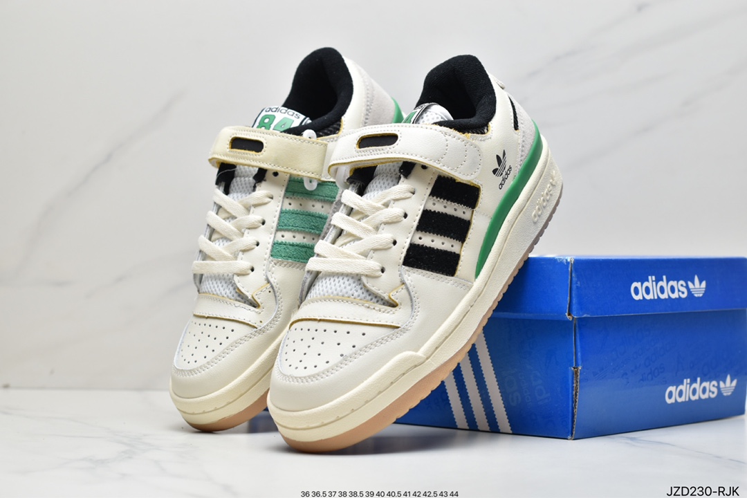 140 阿迪达斯 84 红线 魔术贴 Adidas originals Forum 84 low 低帮百搭潮流休闲运动板鞋FZ3774