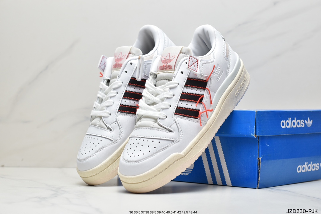 140 阿迪达斯 84 红线 魔术贴 Adidas originals Forum 84 low 低帮百搭潮流休闲运动板鞋FZ3774