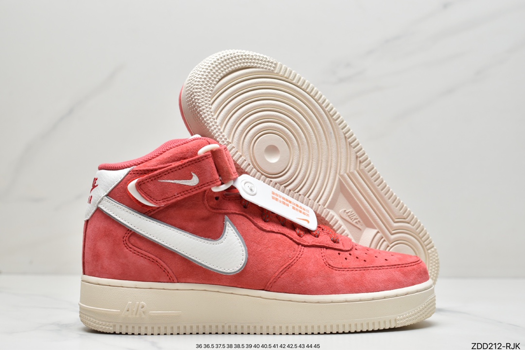 230 原装头层麂皮 耐克 Nike Air Force 1 Mid ’07 3M反光空军一号 AT1118-005