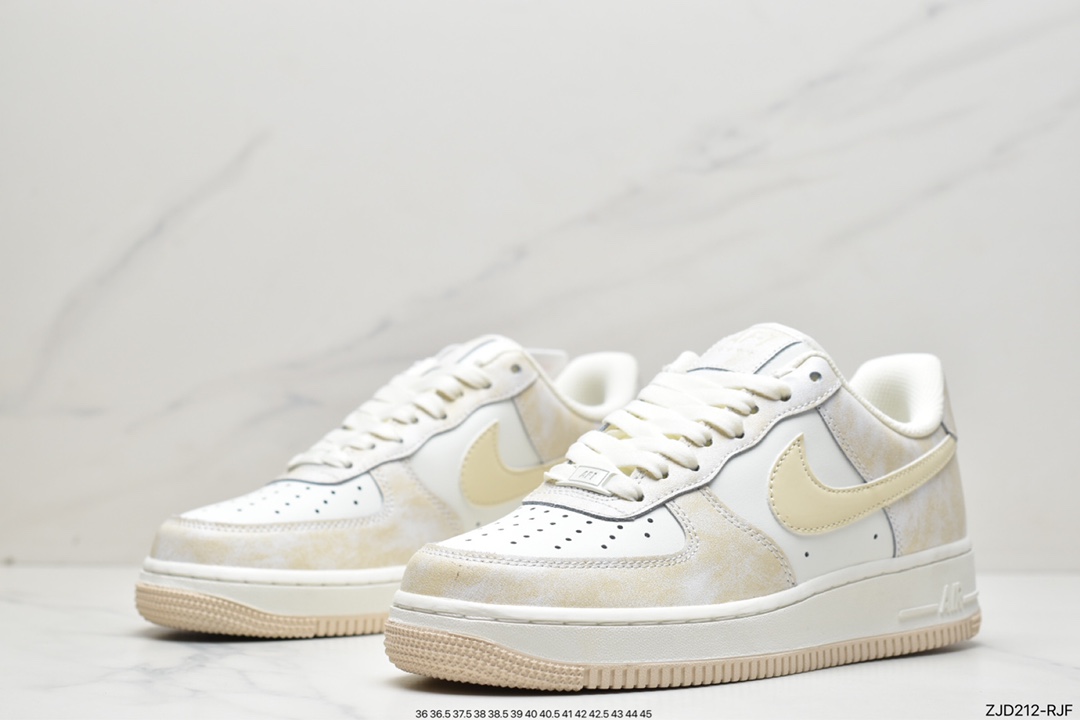 240 Nike Air Force 1 07 岩石杏 空军一号低帮休闲板鞋KP6936-669