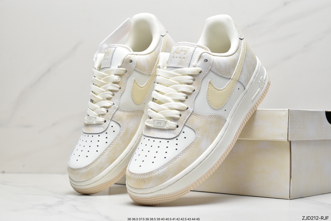 240 Nike Air Force 1 07 岩石杏 空军一号低帮休闲板鞋KP6936-669