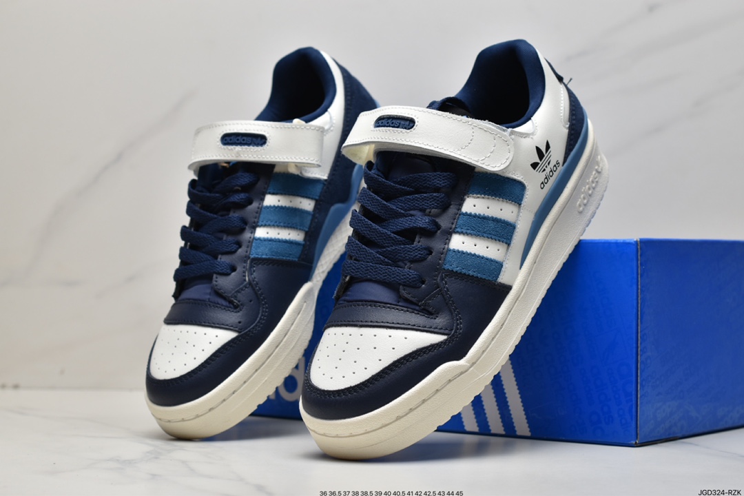 180 阿迪达斯Adidas三叶草 Originals Forum 84 Low 罗马系列魔术贴低帮板鞋GX2162