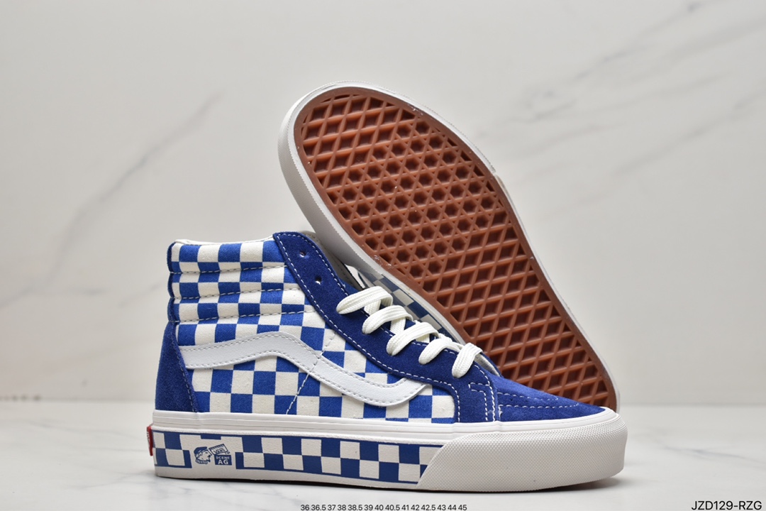 140 硫化工艺 万斯/SK8-Hi Reissue 高帮鞋后跟拉链设计穿脱方便