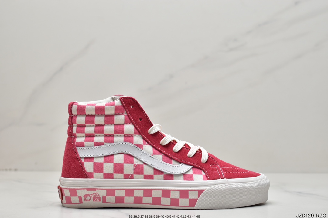 140 硫化工艺 万斯/SK8-Hi Reissue 高帮鞋后跟拉链设计穿脱方便