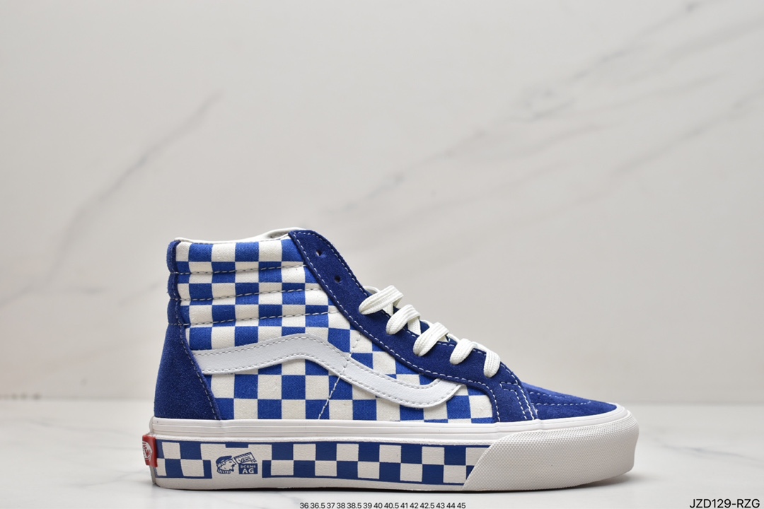 140 硫化工艺 万斯/SK8-Hi Reissue 高帮鞋后跟拉链设计穿脱方便