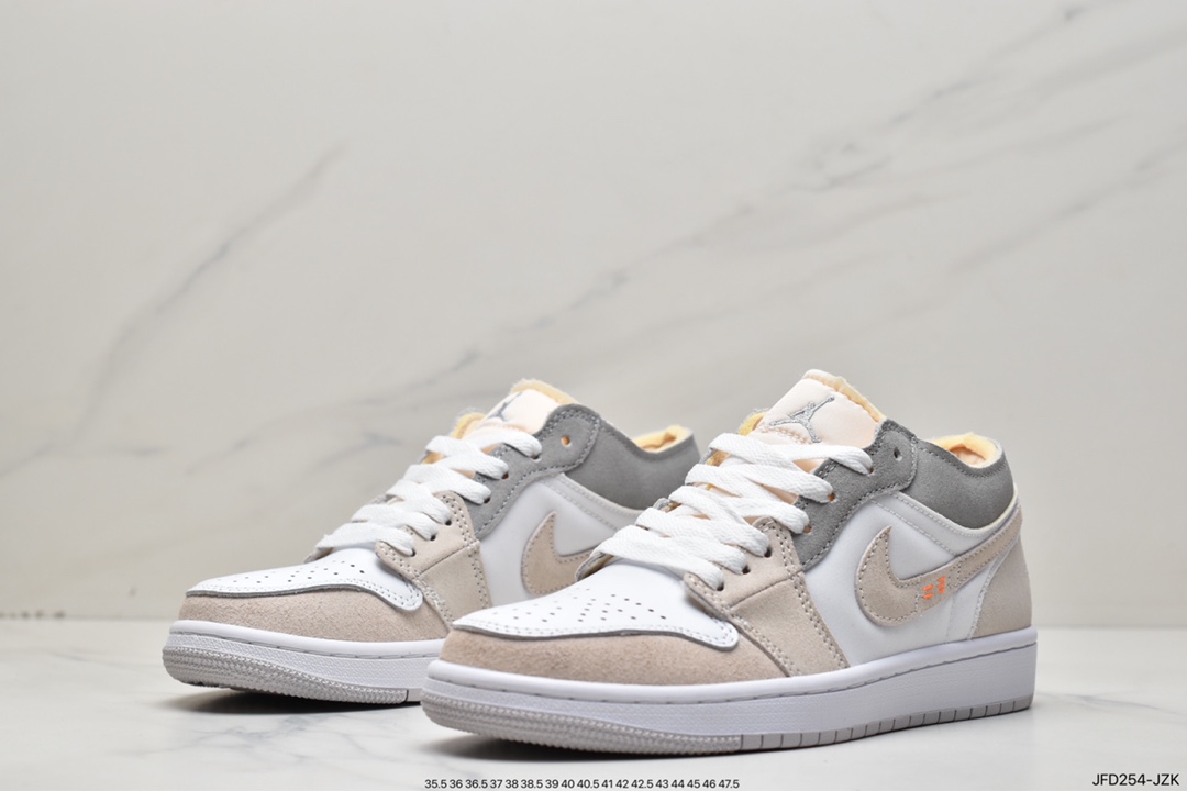 170 Air Jordan 1 Low ”White and Phantom” AJ1 乔1米白 板鞋 DN1635-100