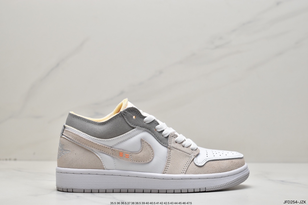 170 Air Jordan 1 Low ”White and Phantom” AJ1 乔1米白 板鞋 DN1635-100