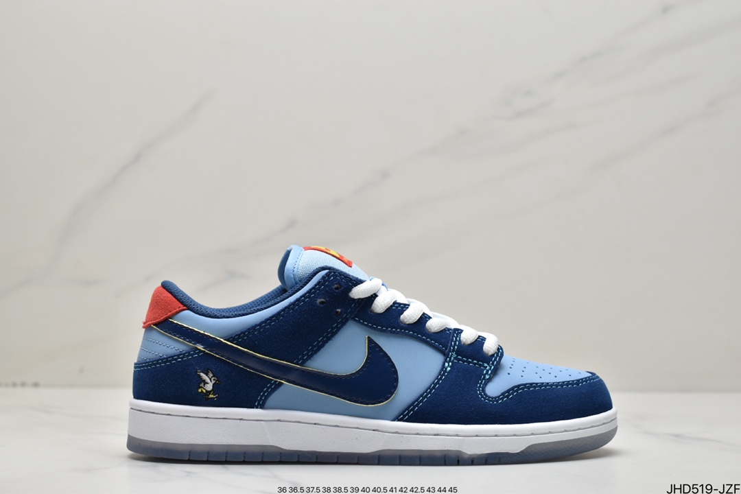 190 Who So Sad x Nike SB Dunk Low 联名款低帮休闲运动滑板鞋蓝 DX5549-400