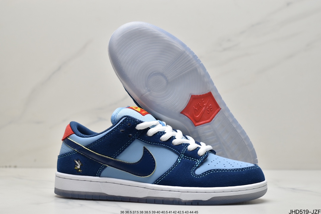 190 Who So Sad x Nike SB Dunk Low 联名款低帮休闲运动滑板鞋蓝 DX5549-400