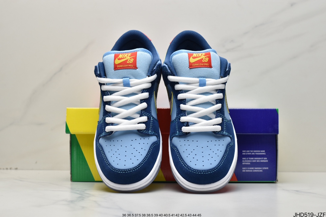 190 Who So Sad x Nike SB Dunk Low 联名款低帮休闲运动滑板鞋蓝 DX5549-400