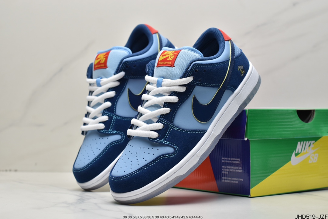 190 Who So Sad x Nike SB Dunk Low 联名款低帮休闲运动滑板鞋蓝 DX5549-400