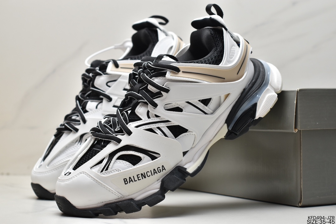 500 Balenciaga Sneaker Tess s.Gomma MAILLE WHITE/ORANGE 3.0代 542023 W1GB1 1000