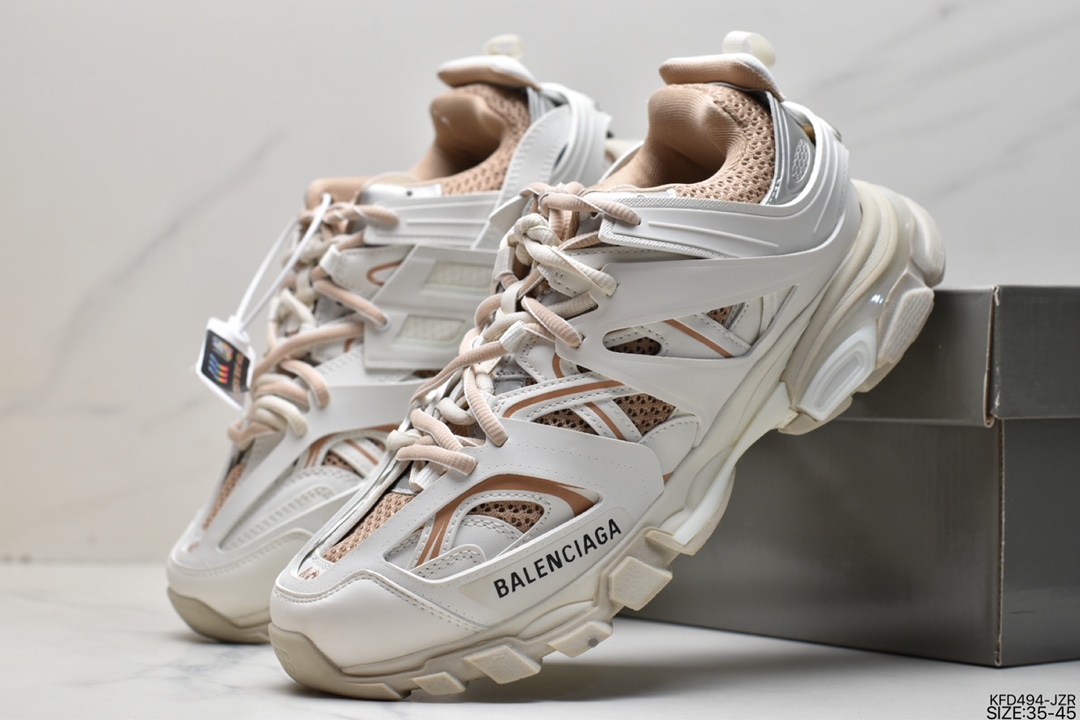 500 Balenciaga Sneaker Tess s.Gomma MAILLE WHITE/ORANGE 3.0代 542023 W1GB1 1000