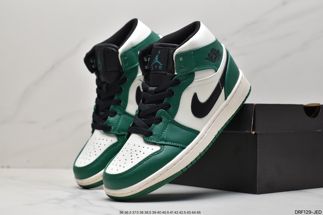 115 耐克Nike Air Jordan 1 Mid”Green Yellow”AJ1乔丹一代554724-113