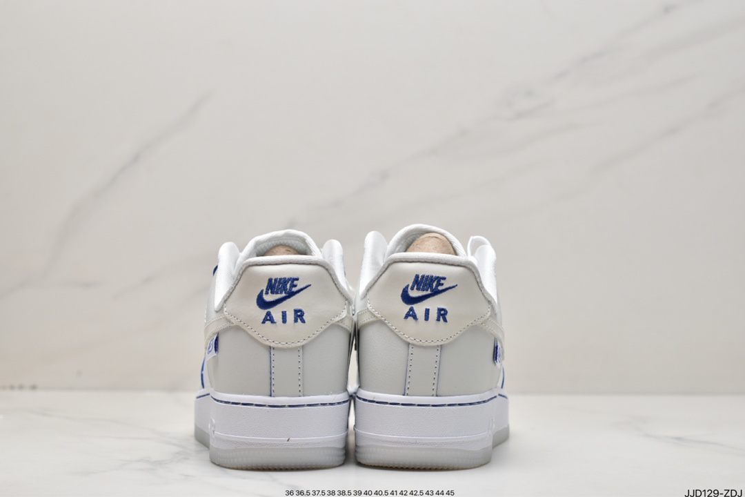 130 耐克 Air Force 1 '07 Low QS”Sail White/Blue Mini Swoosh”空军一号FB1839-111