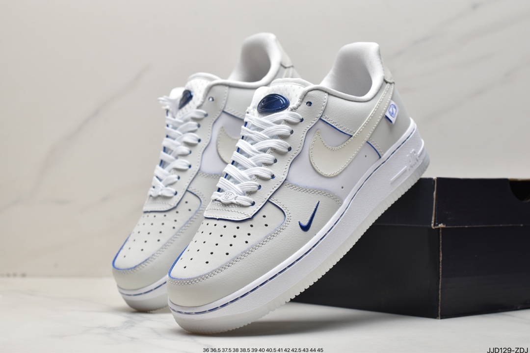 130 耐克 Air Force 1 '07 Low QS”Sail White/Blue Mini Swoosh”空军一号FB1839-111