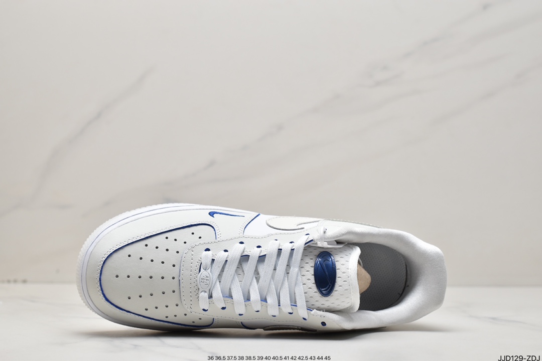 130 耐克 Air Force 1 '07 Low QS”Sail White/Blue Mini Swoosh”空军一号FB1839-111