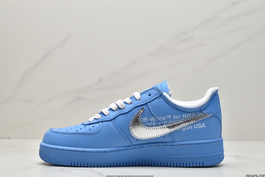 270  Off-White x Nike Air Force 1'07 Low”MCA University Blue”空军一号CI1173-400