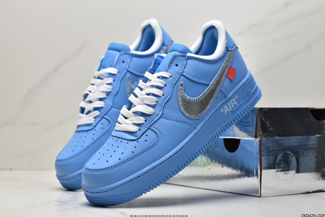 270  Off-White x Nike Air Force 1'07 Low”MCA University Blue”空军一号CI1173-400