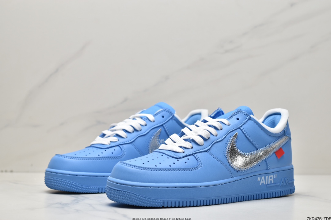 270  Off-White x Nike Air Force 1'07 Low”MCA University Blue”空军一号CI1173-400