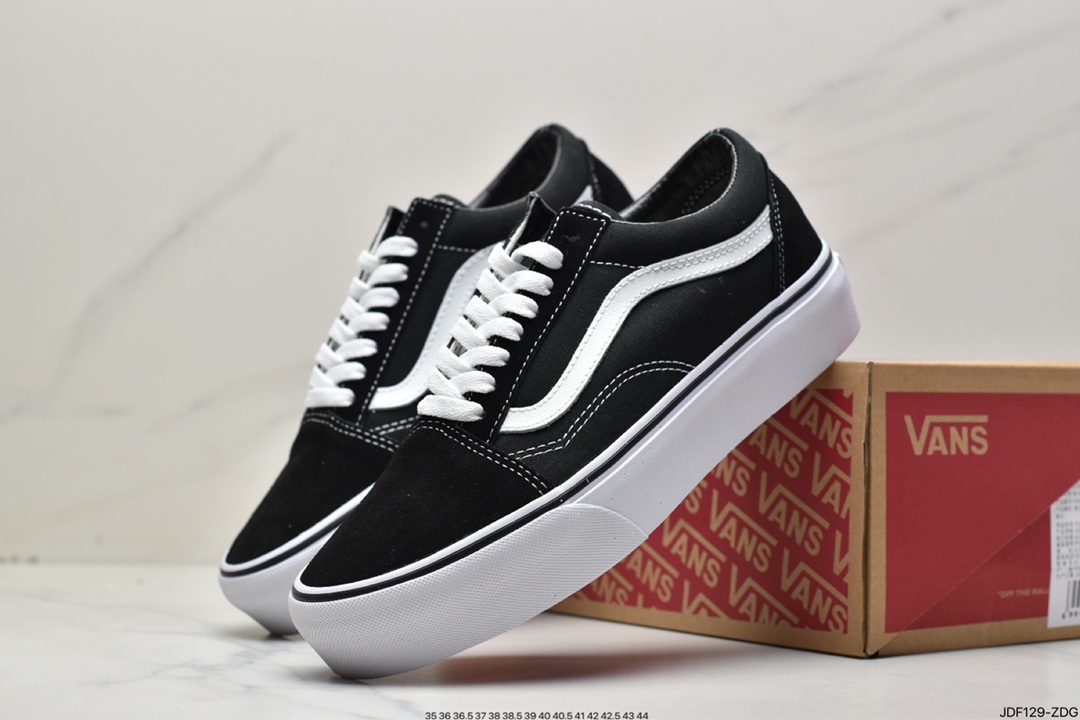 140 硫化工艺 LTSGT 万斯/Vans 厚底 经典OS 白黑