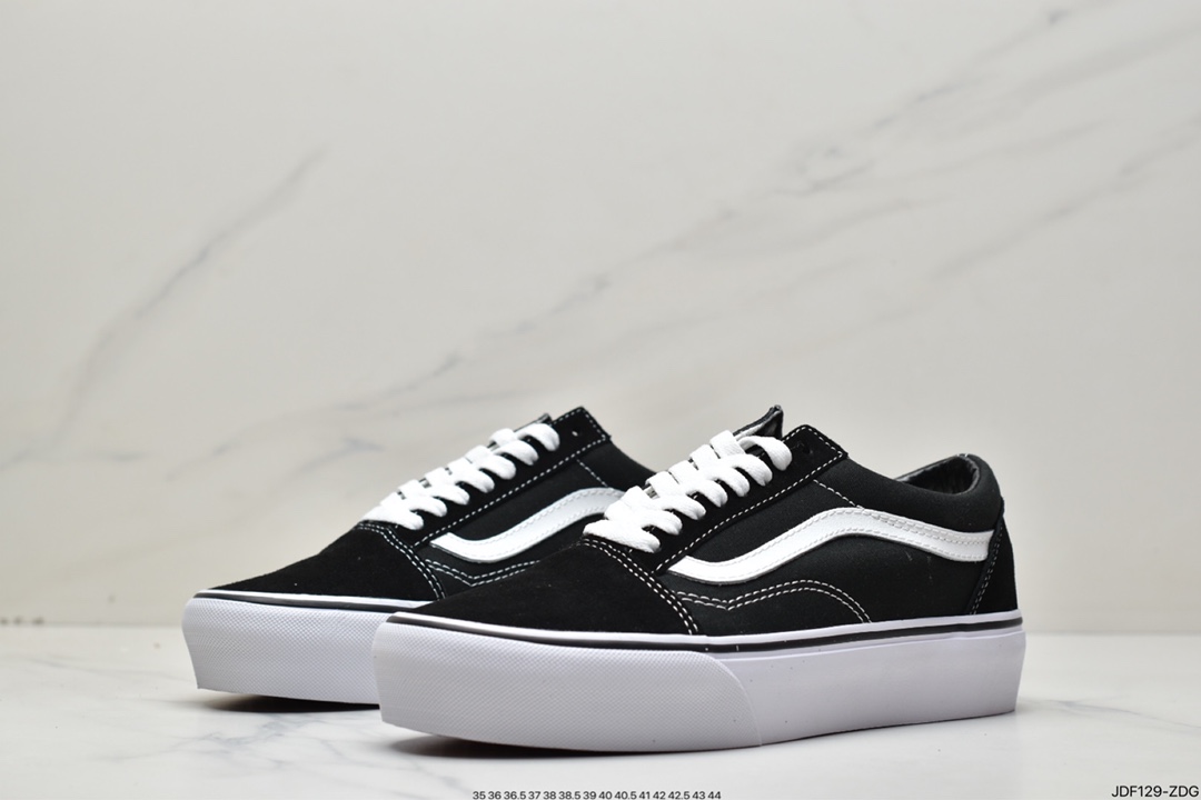 140 硫化工艺 LTSGT 万斯/Vans 厚底 经典OS 白黑