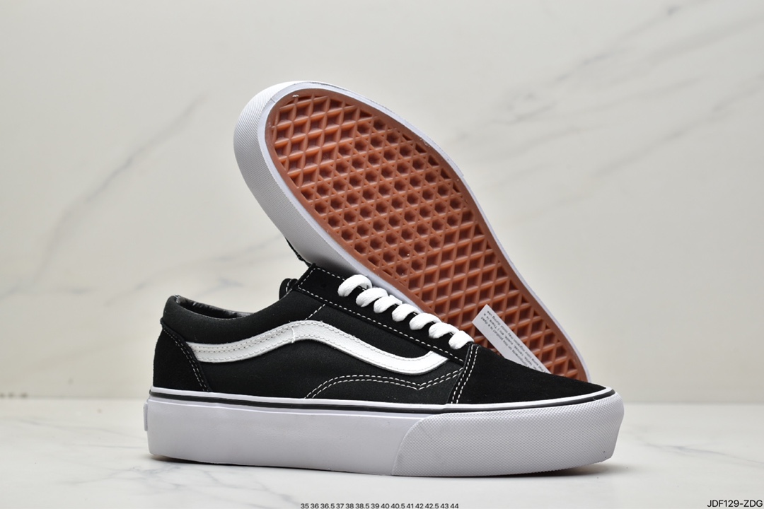 140 硫化工艺 LTSGT 万斯/Vans 厚底 经典OS 白黑