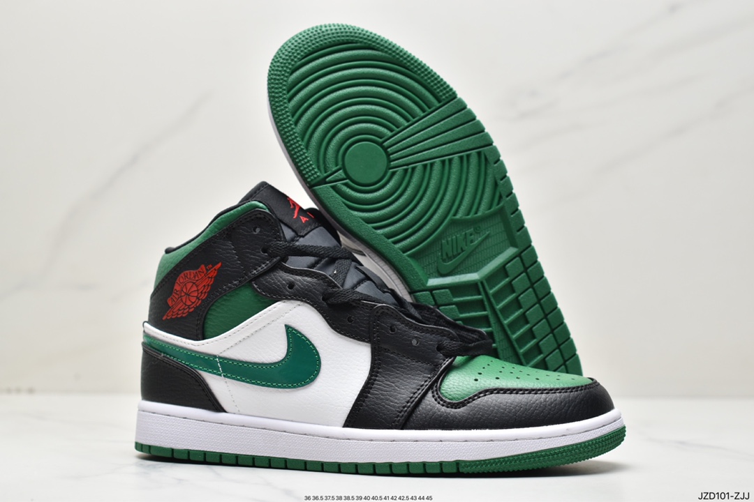 140 耐克Nike Air Jordan 1 Mid”Green Yellow”AJ1乔丹一代554724-067