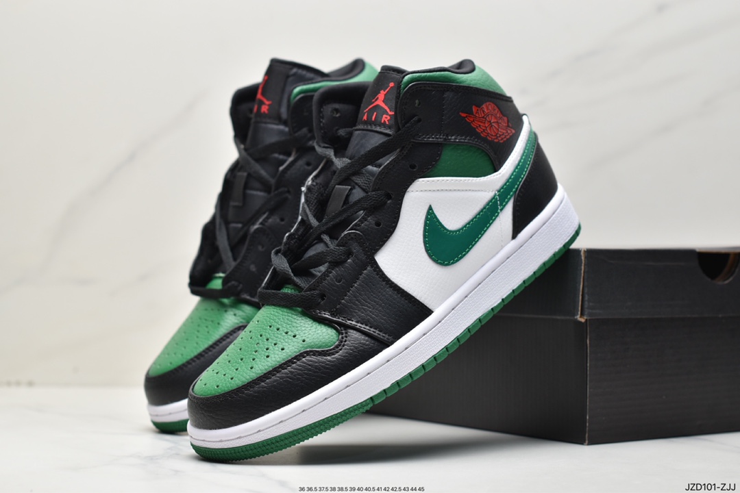 140 耐克Nike Air Jordan 1 Mid”Green Yellow”AJ1乔丹一代554724-067