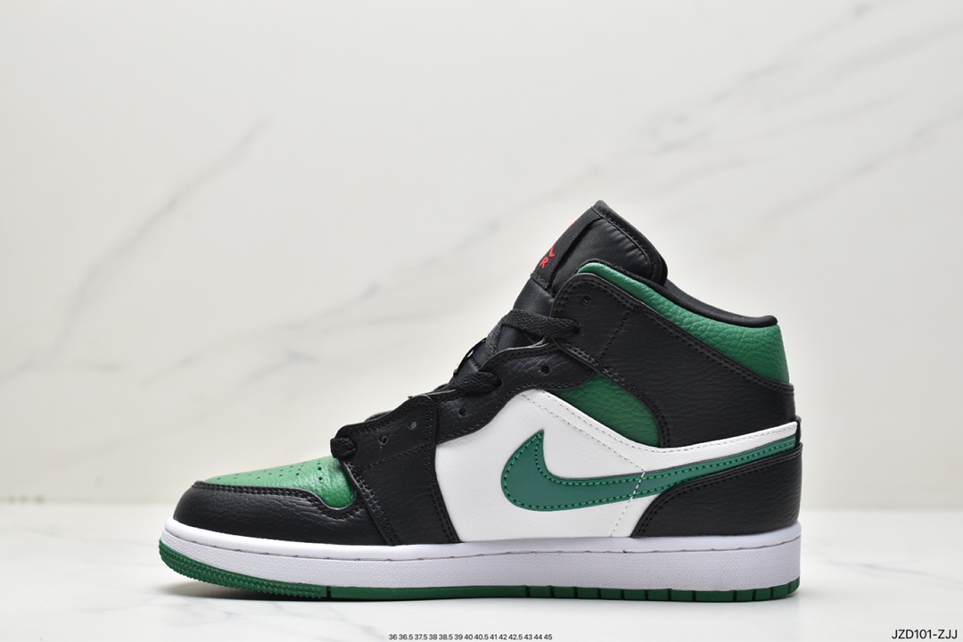 140 耐克Nike Air Jordan 1 Mid”Green Yellow”AJ1乔丹一代554724-067