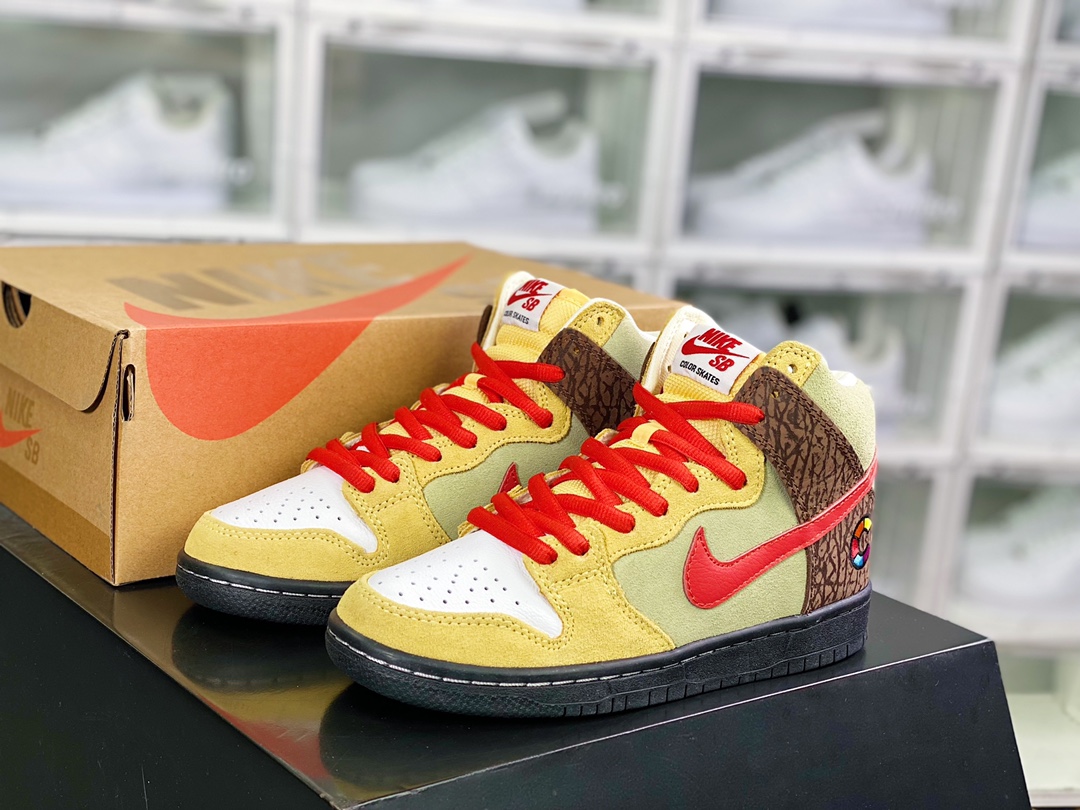 220 Color Skates x SB Dunk High ”Kebab and Destroy”扣篮系列高帮休闲运动滑板板鞋CZ2205-700