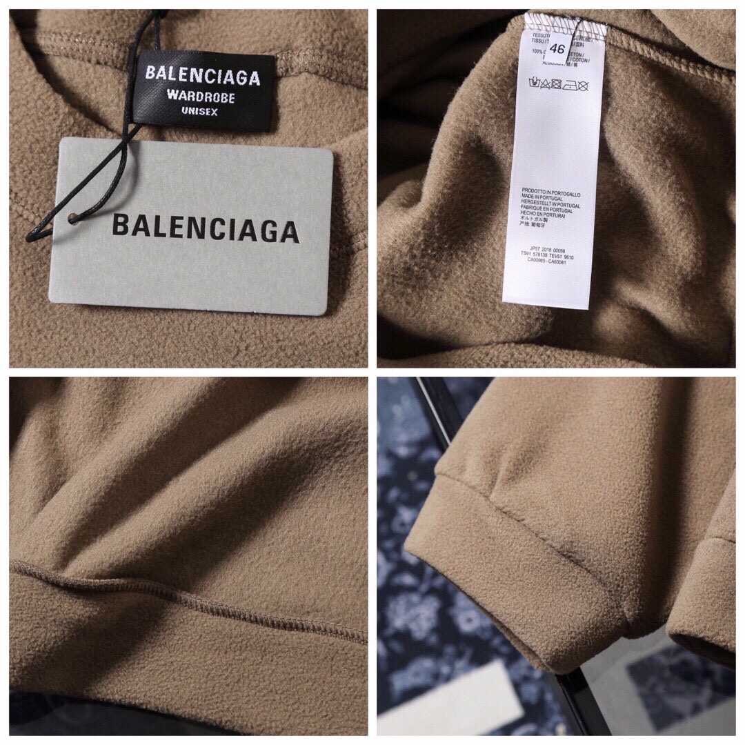 200 Balenciaga 巴黎世家22FW 摇粒绒3B刺绣圆领卫衣