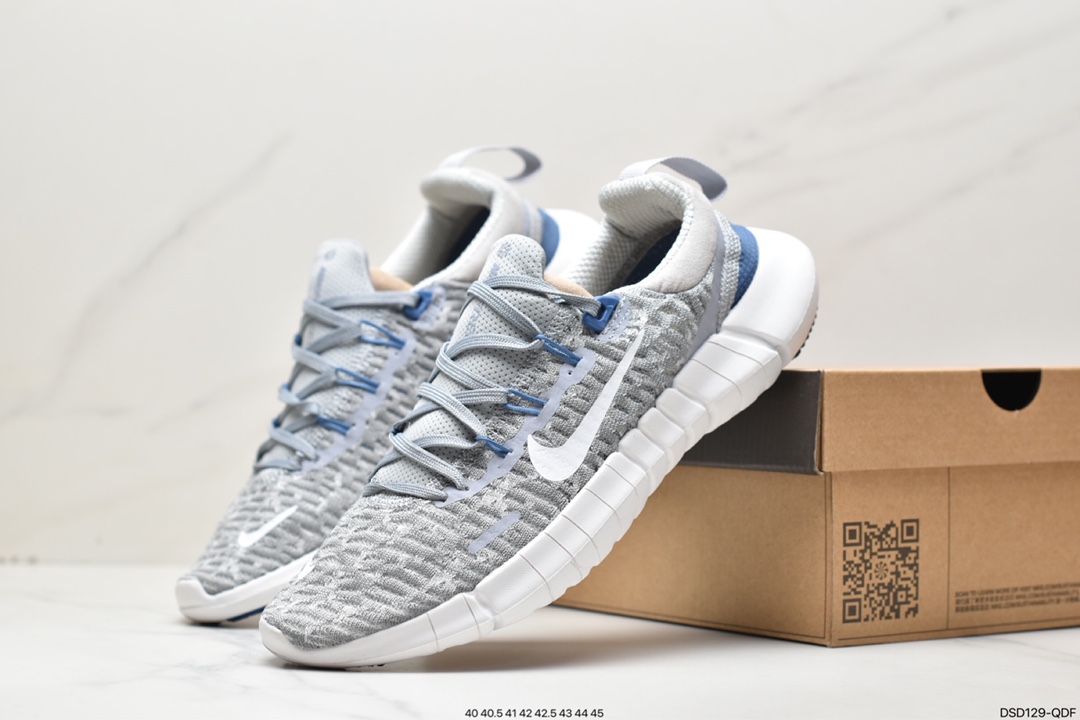 100 耐克Nike Free RN Flyknit 2018 赤足5.0二代轻跑鞋 CZ1891-300