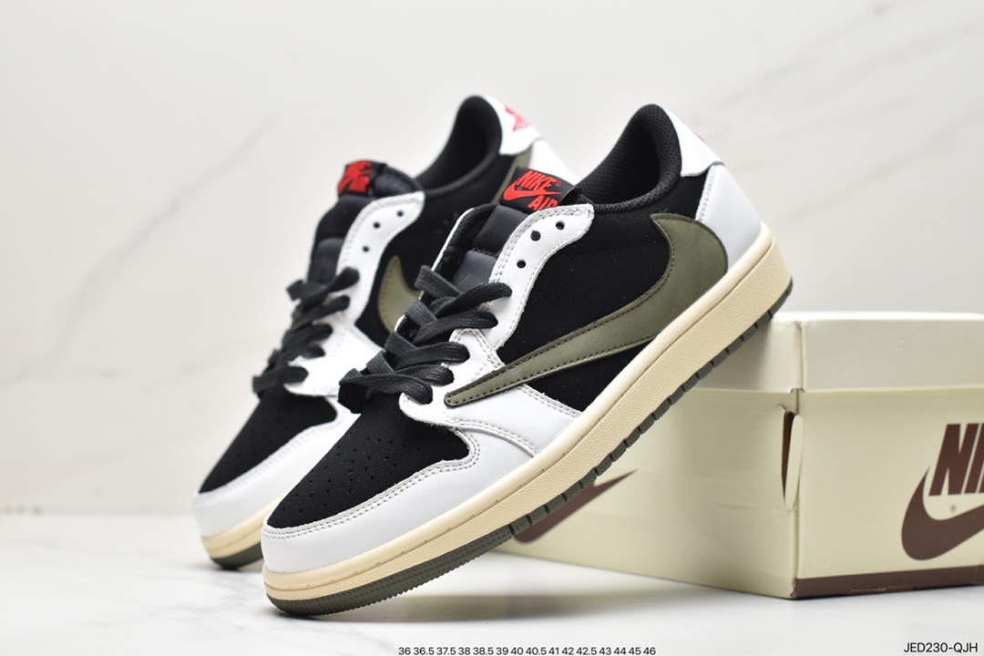 150 耐克Nike Air Jordan 1 Low OG SP”Black/Green Toe”AJ1乔丹一代篮球鞋 DM7866-128