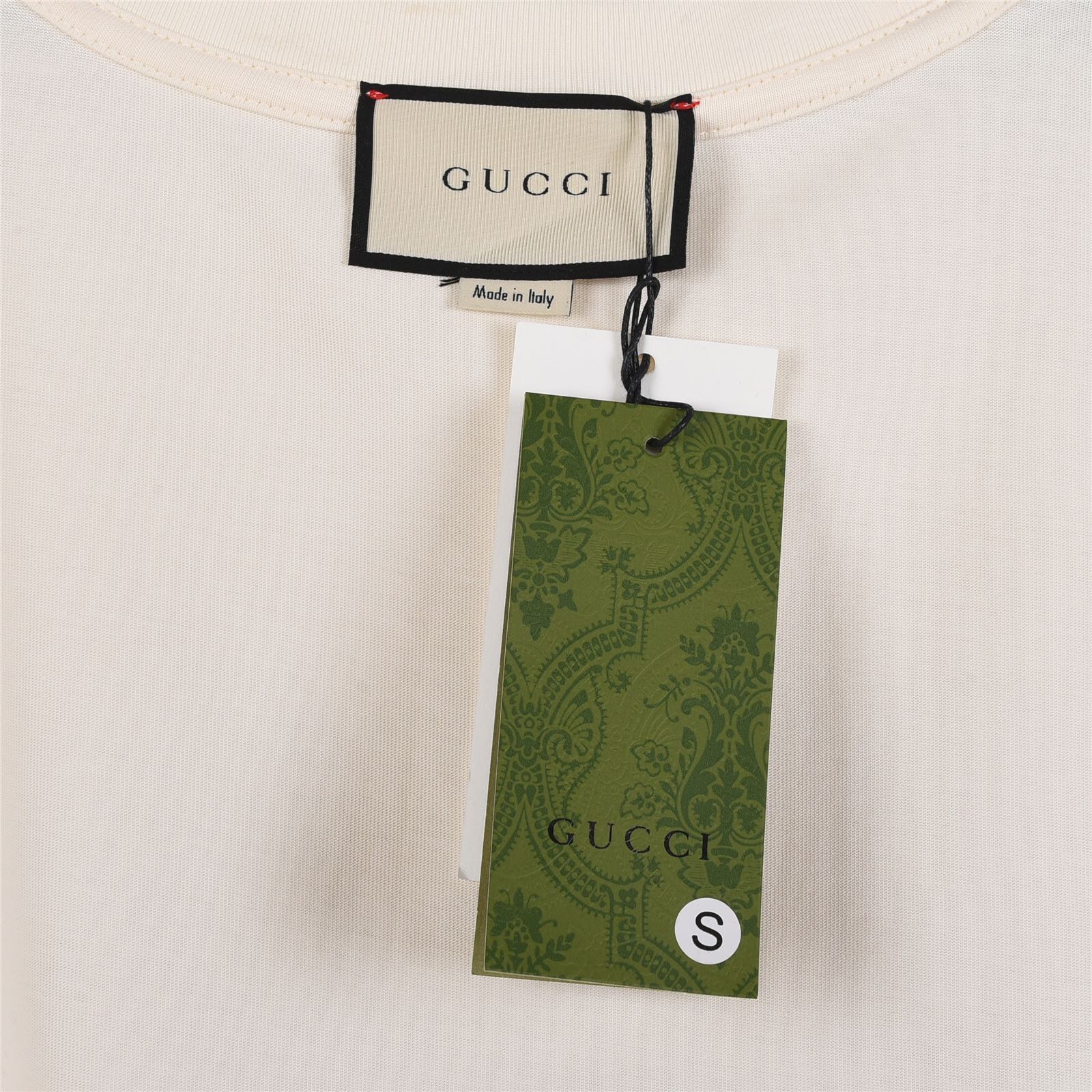 上新160 Gucci古驰23Fw春夏新款立体半印双环logo短袖