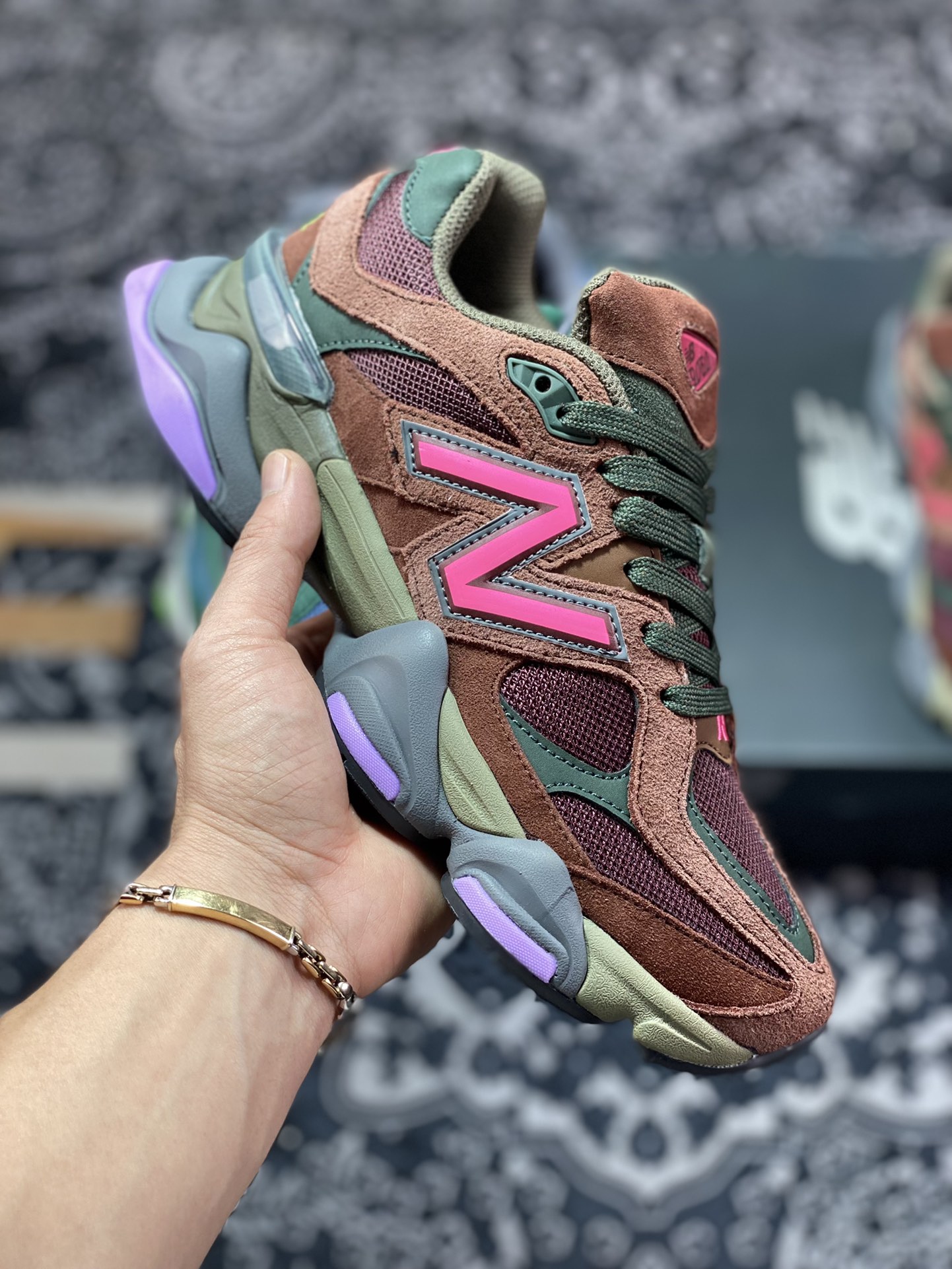 220  New Balance 9060 酒红色 复古休闲运动老爹鞋 U9060BUR