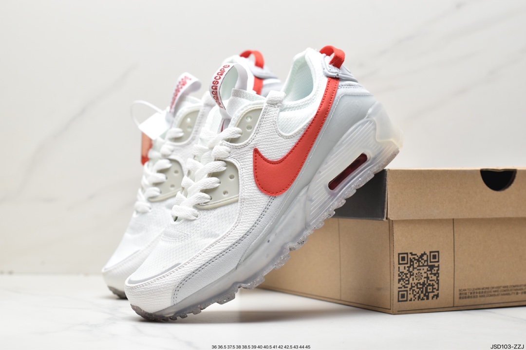 200 Nike Air Max Terrascape 90”Grey/University Red”山川地形慢跑鞋DQ3987-100