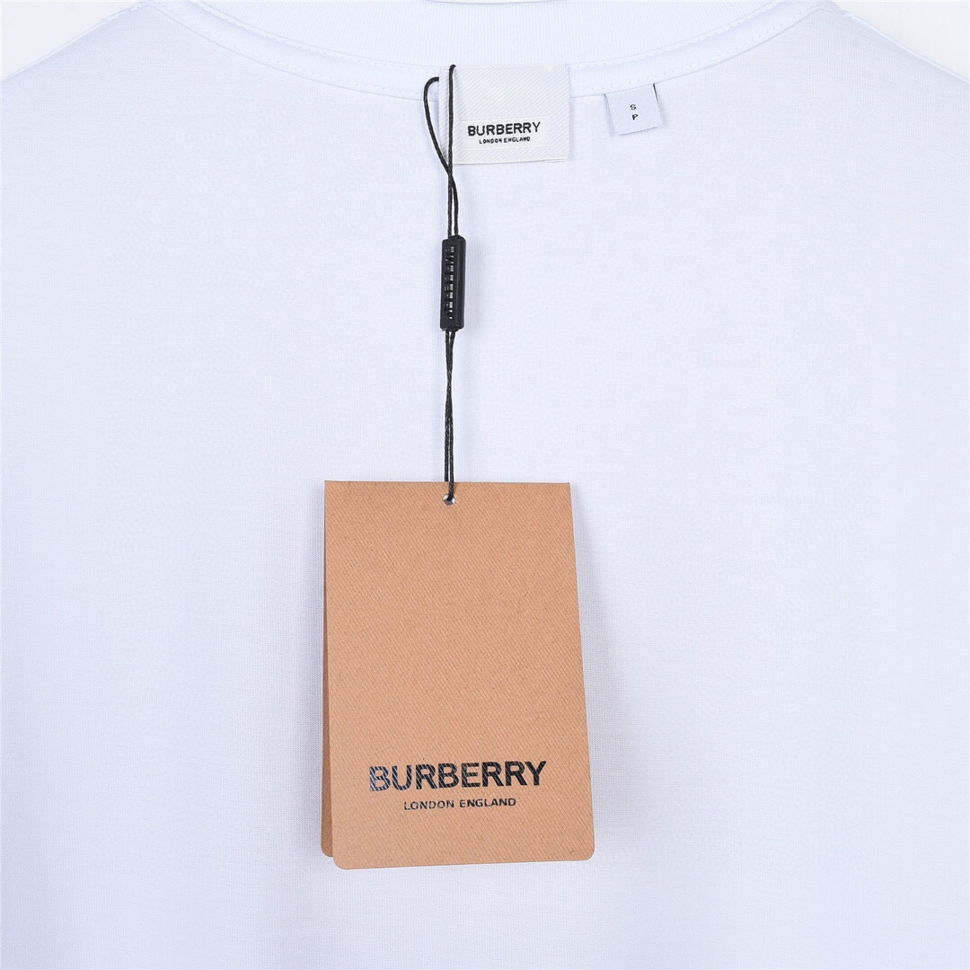 170 Burberry巴宝莉23ss最新款战马印花短袖250G克重双纱100%精梳全棉面料