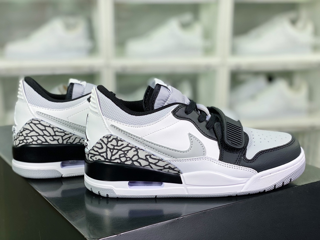 260 Air Jordan Legacy 312 Low”Black/Light Smoke Grey”乔丹篮球鞋“黑白灰烟灰熊猫”CD7069-105