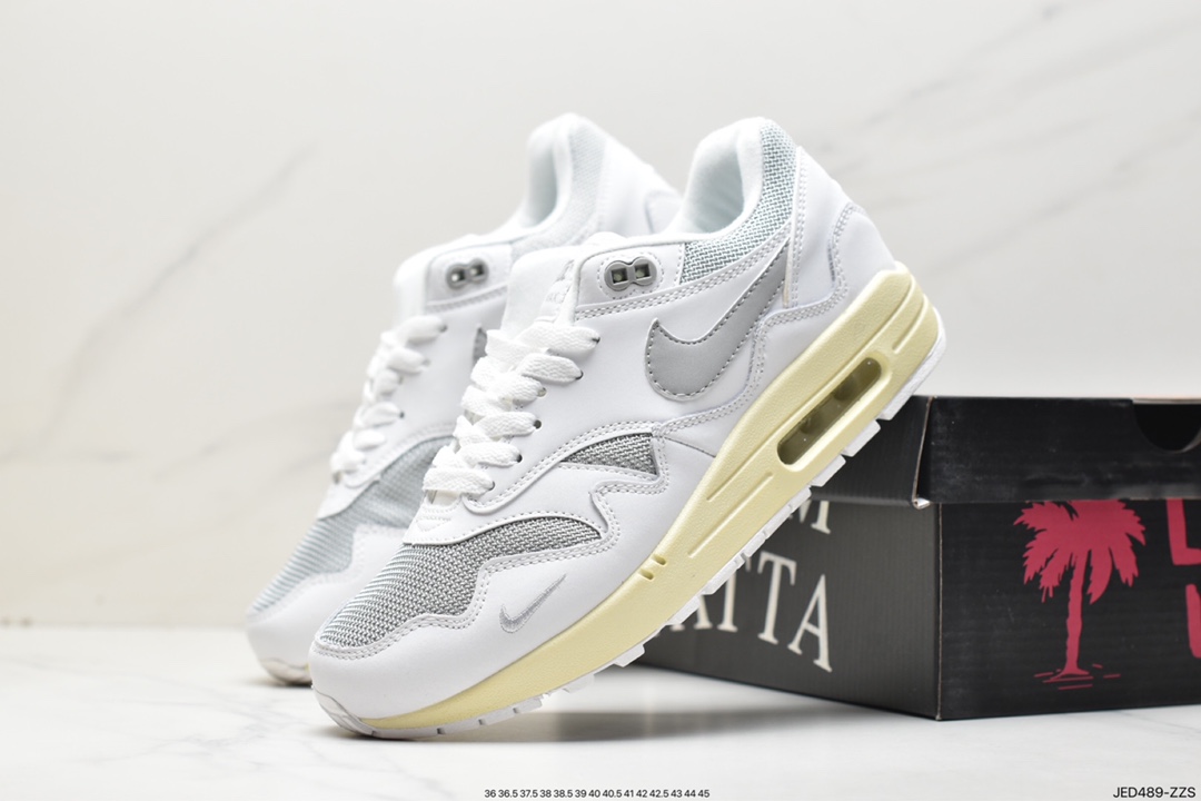 150 Patta x Nike Air Max 1”Black/White/Grey”初代复古气垫百搭休闲运动慢跑鞋DQ0299-001