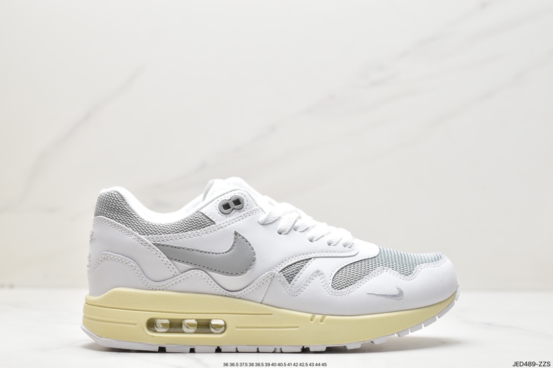 150 Patta x Nike Air Max 1”Black/White/Grey”初代复古气垫百搭休闲运动慢跑鞋DQ0299-001