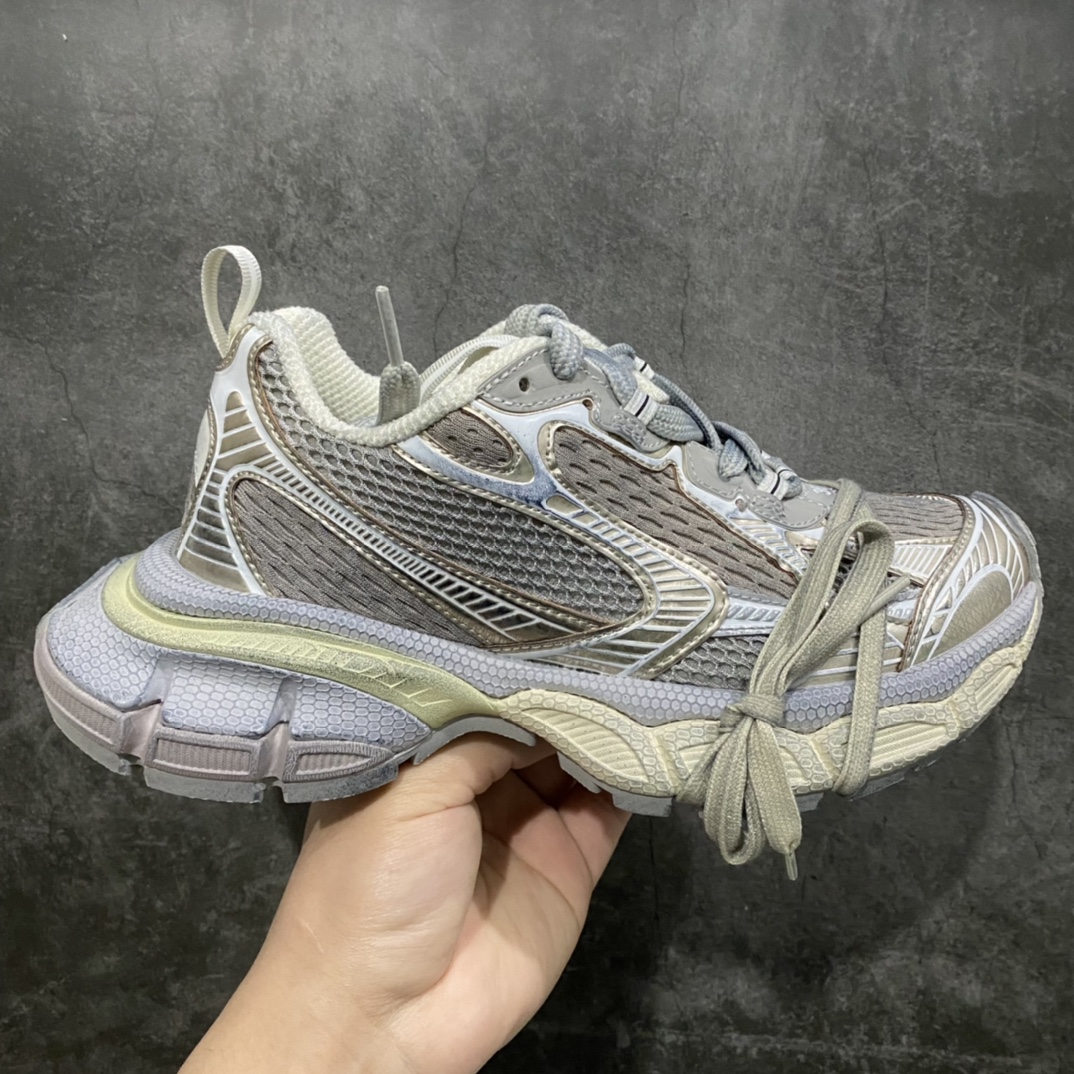 500  纯原vg版本BALENCIAGA 3XL Sneakers 巴黎世家十代网布系带低帮走秀复古老爹鞋