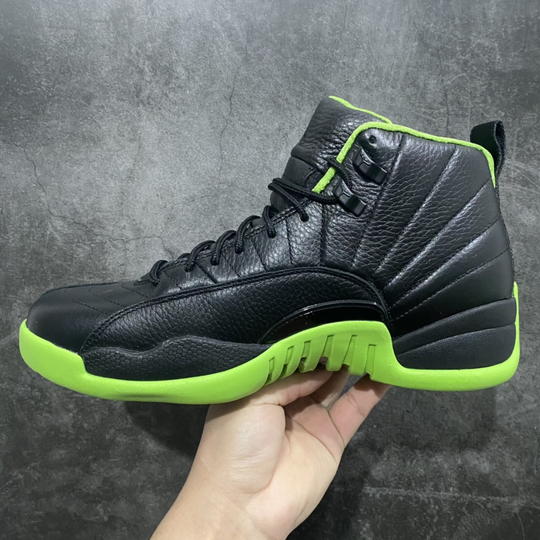 500 外贸虎扑版 Air Jordan AJ12 黑绿 配色