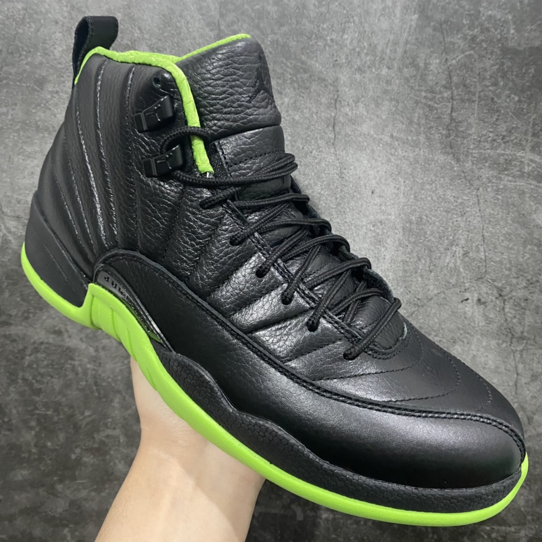 500 外贸虎扑版 Air Jordan AJ12 黑绿 配色